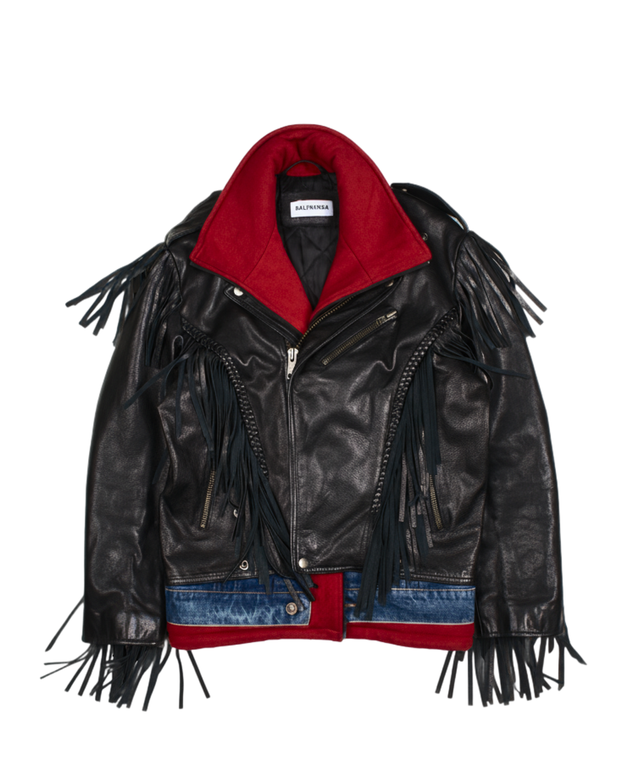 Balenciaga Triple Layer Fringe Biker Jacket - Archived