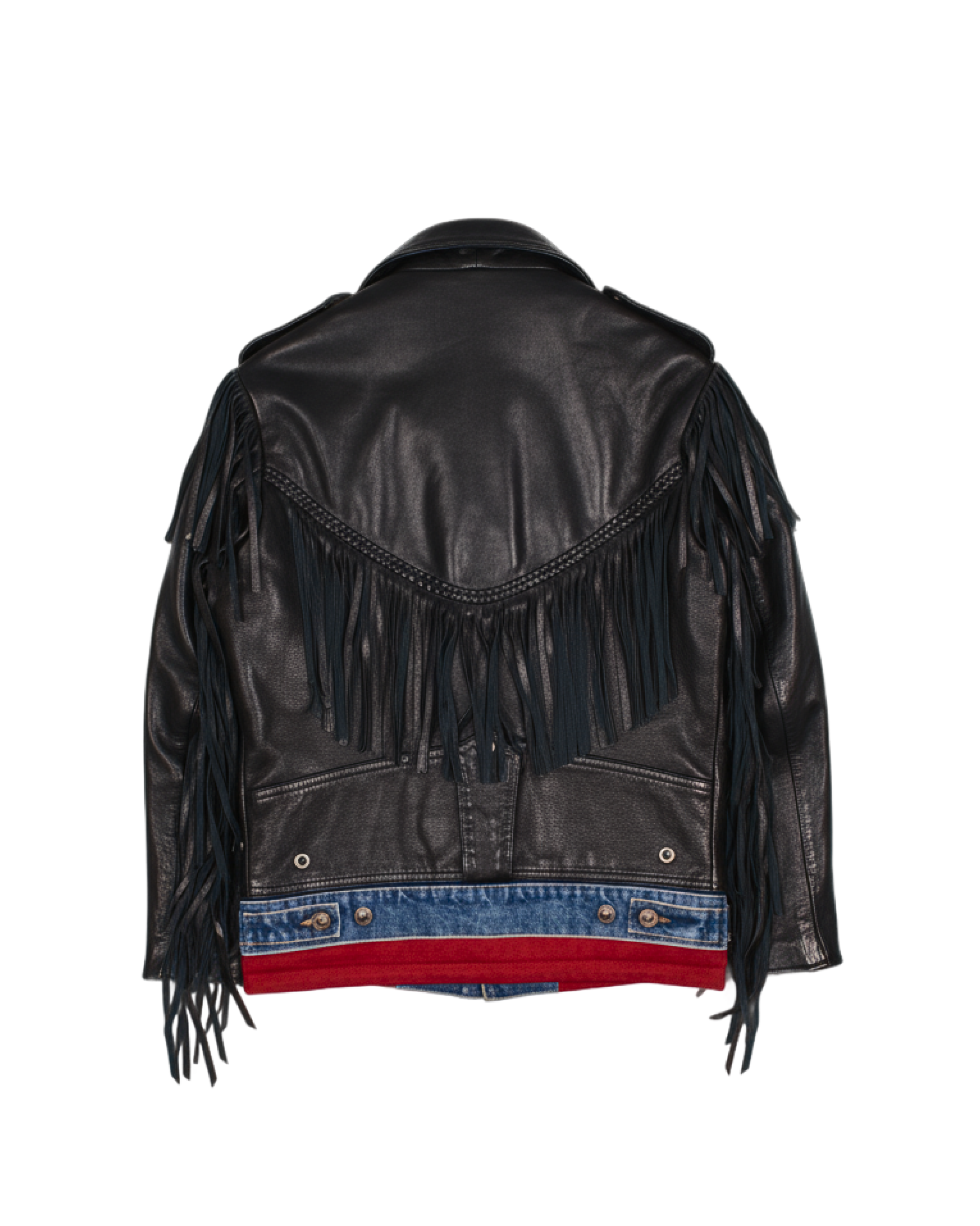 Balenciaga Triple Layer Fringe Biker Jacket - Archived