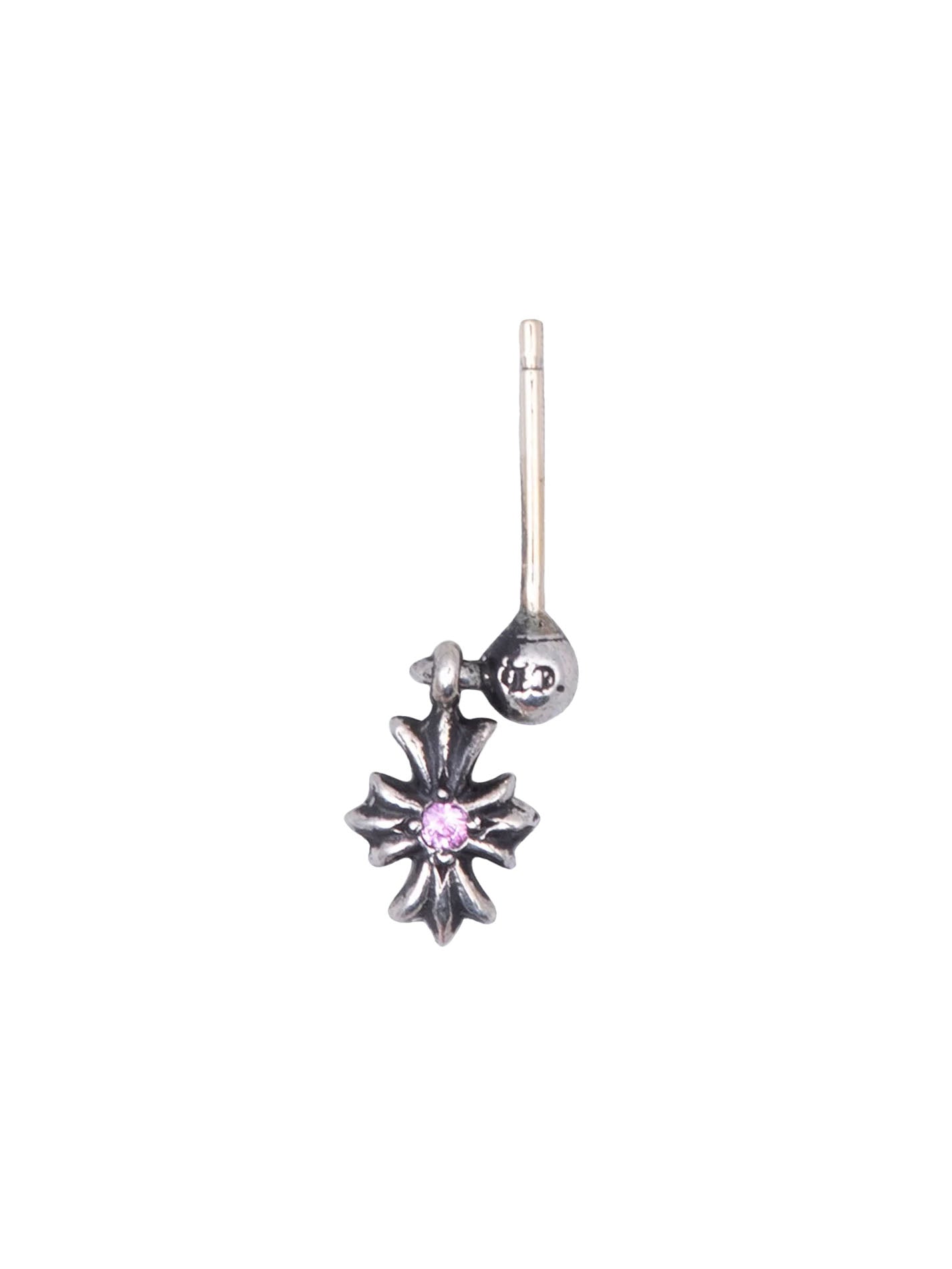 Chrome Hearts Tiny E Pink Sapphire Earring - Archived