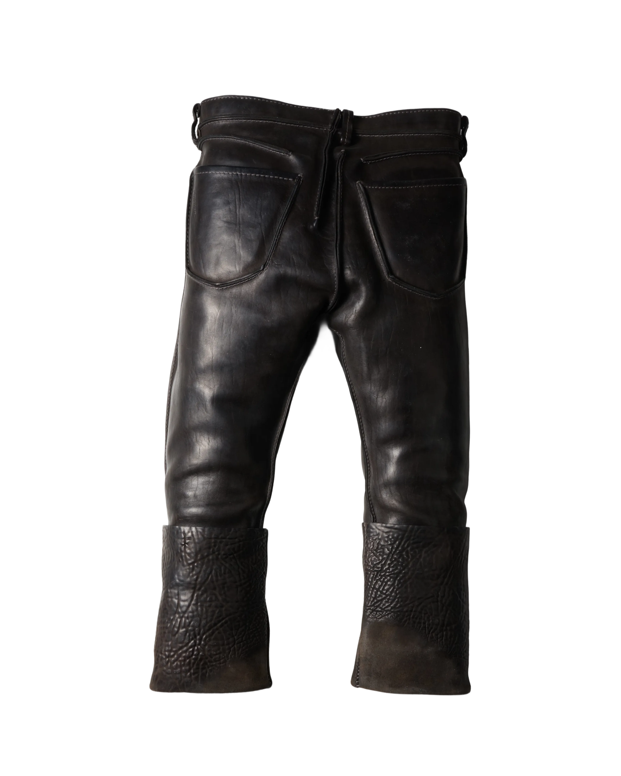 CAROL CHRISTIAN POELL バーガンディースラックス Carol Christian Poell Box Leather Trousers - Archived