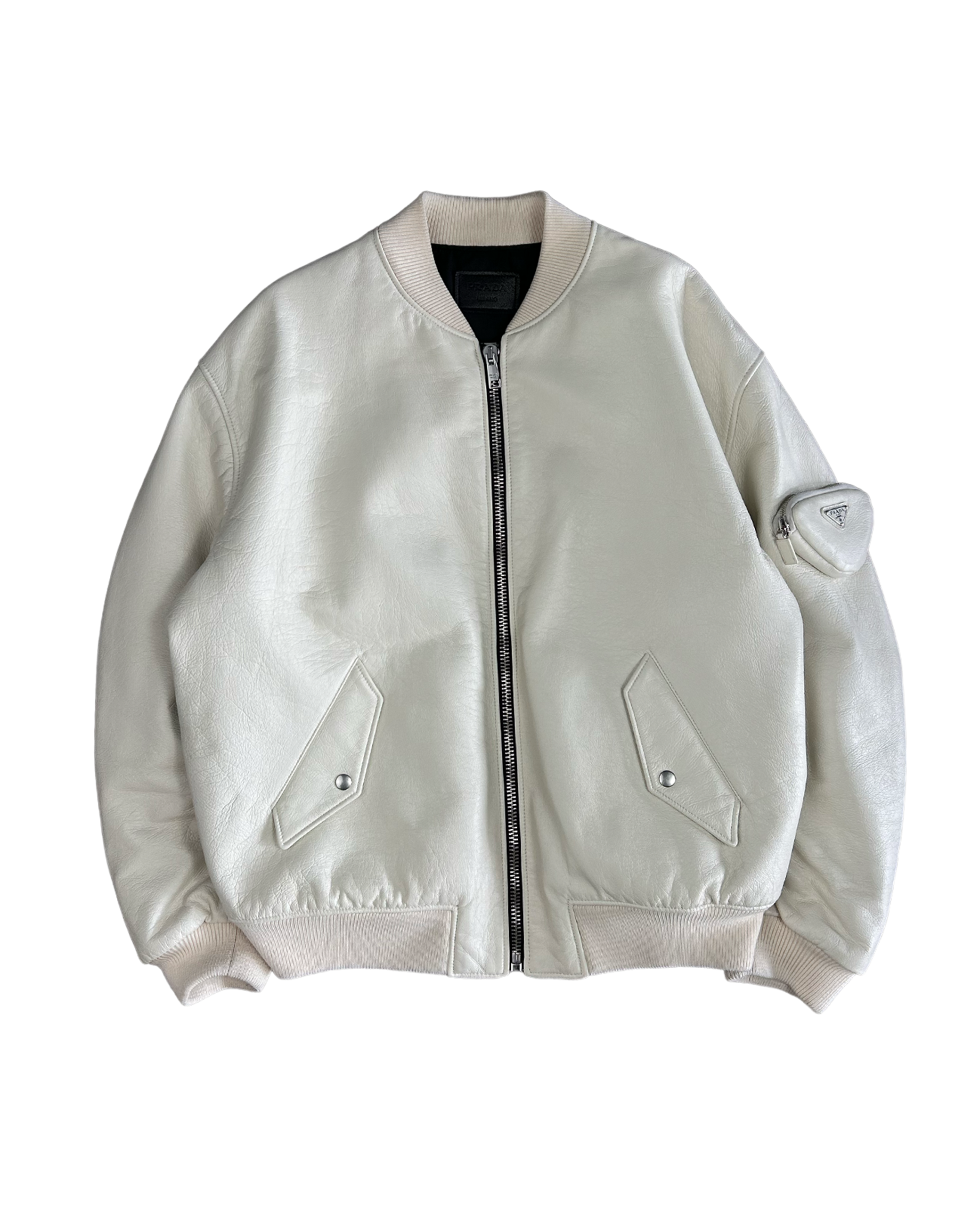 Prada AW2021 Napa Leather Bomber Jacket - Archived Prada AW2021 Napa Leather Bomber Jacket - Archived