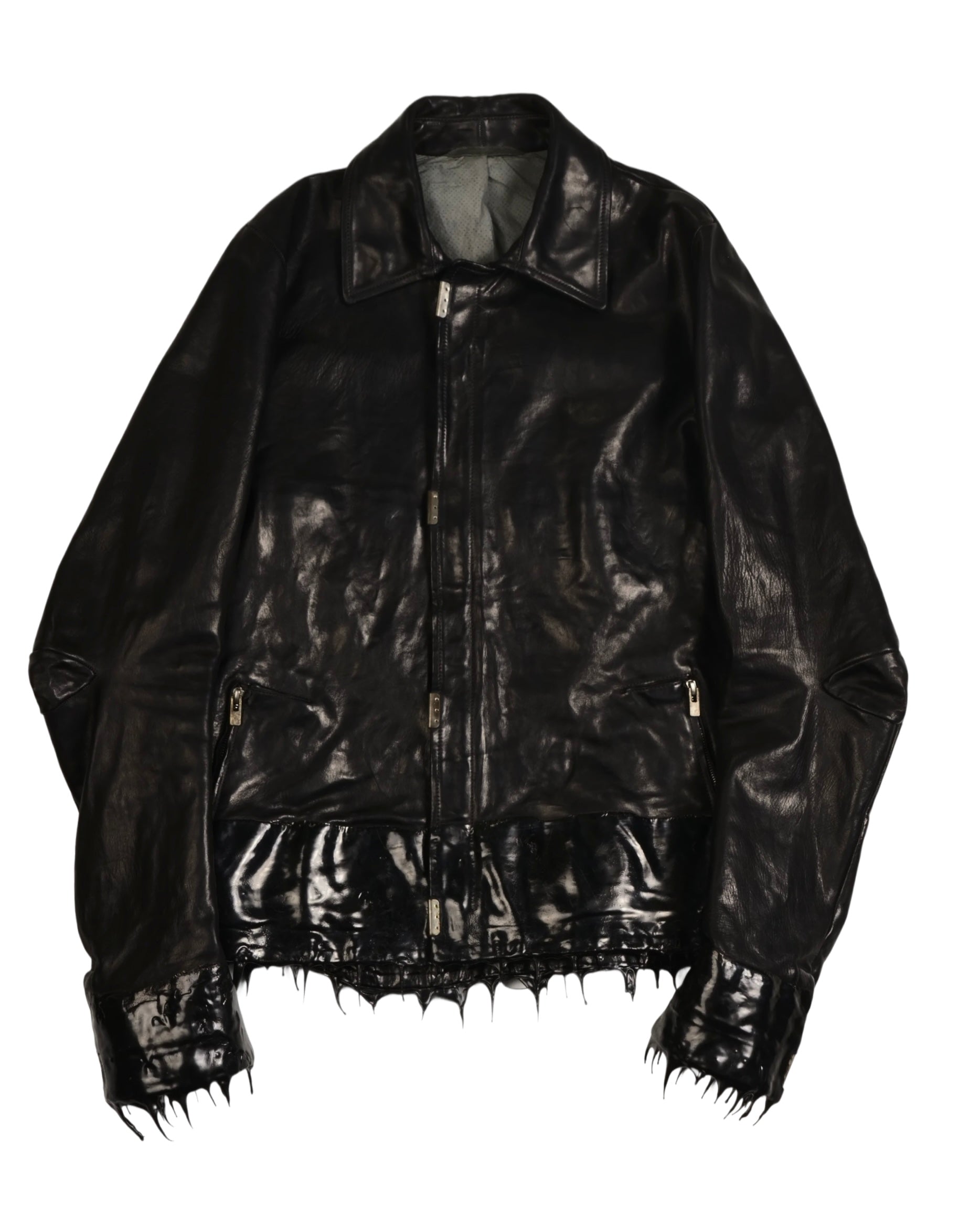 Carol Christian Poell Leather Drip Jacket - Archived