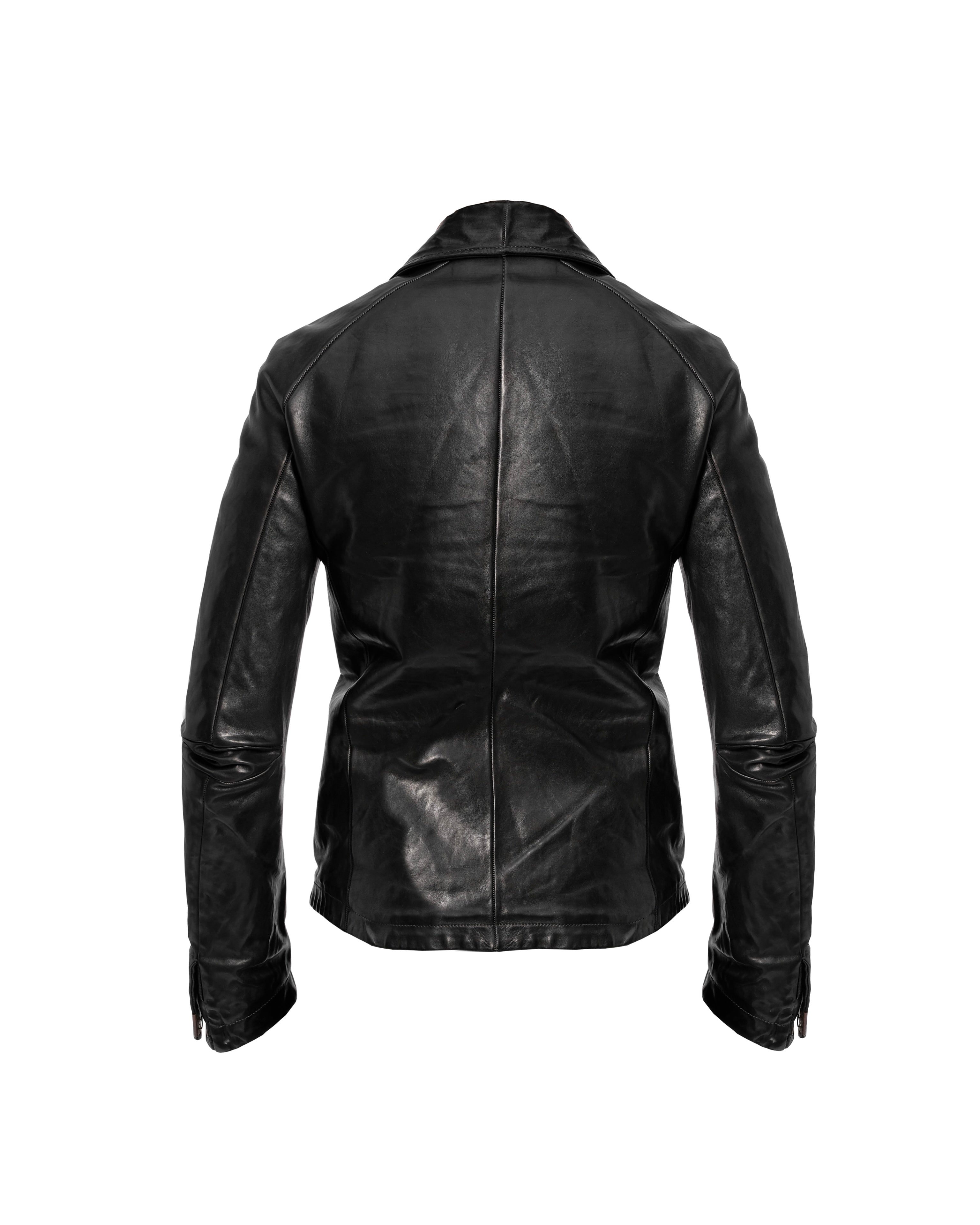 Carol Christian Poell O.D. Lined Scarstiched Leather Jacket - Archived